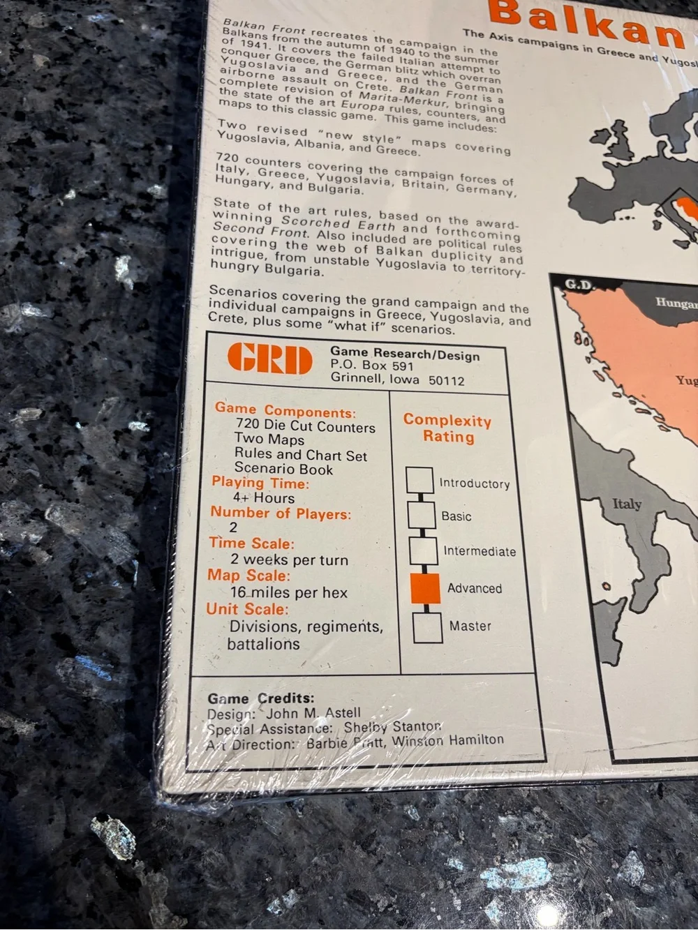 New Sealed GRD Balkan Front : The Campaign in the Balkans, 1940-41 Limited Ed